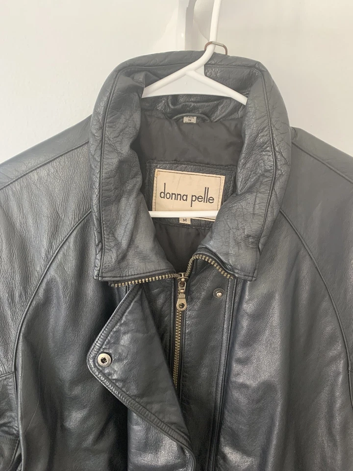 Chaqueta Larga Hombre Med Donna Belle CUERO NEGRO Foto 2 de 4