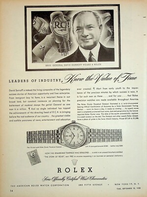 Original 1959 Rolex AD: Leaders of Industry knows the value of Time