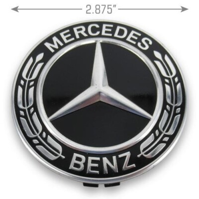 Center Cap Mercedes Benz A222400 22 00 Wheel OEM Black B C CL CLK E G R S SLK