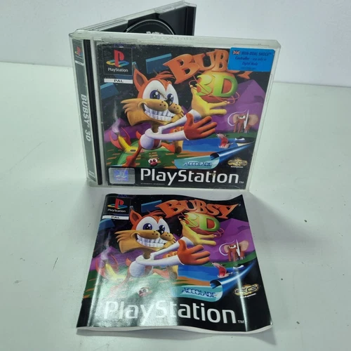 PS1 Bubsy 3D PS1 Playstation 1 - Complete With Manual + FREE POST