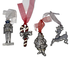 Lot of 4 Gloria Duchin Holiday Legend Series Pewter Ornaments