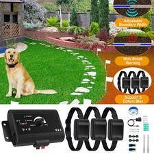 In-Ground Electric Dog Pet Fence System Waterproof Shock Collars For 1 2 3 Dogs