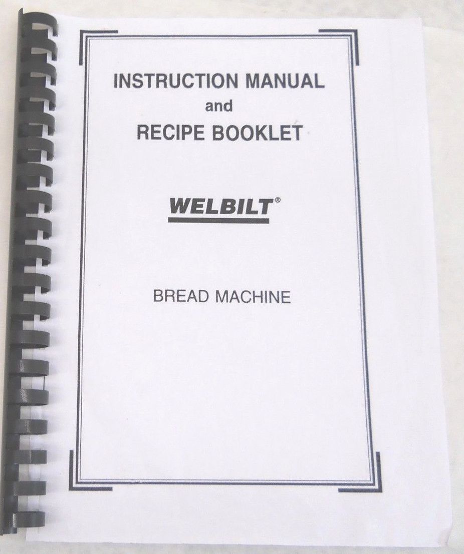 Welbilt ABM3800 Bread Machine Manual