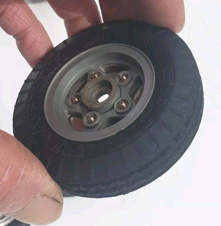 Vintage tamiya 2 piece rims with new sand blaster tires eBay