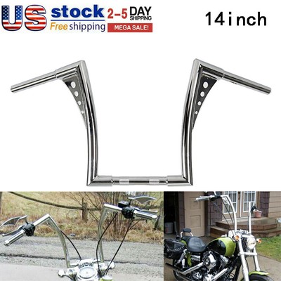 14'' Rise 1-1/4'' Ape Hanger Handlebar For Harley FLST FXST Sportster Yamaha USA