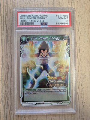 2018 DBS Card Game Full Power Energy Psa 10 Judge Pack