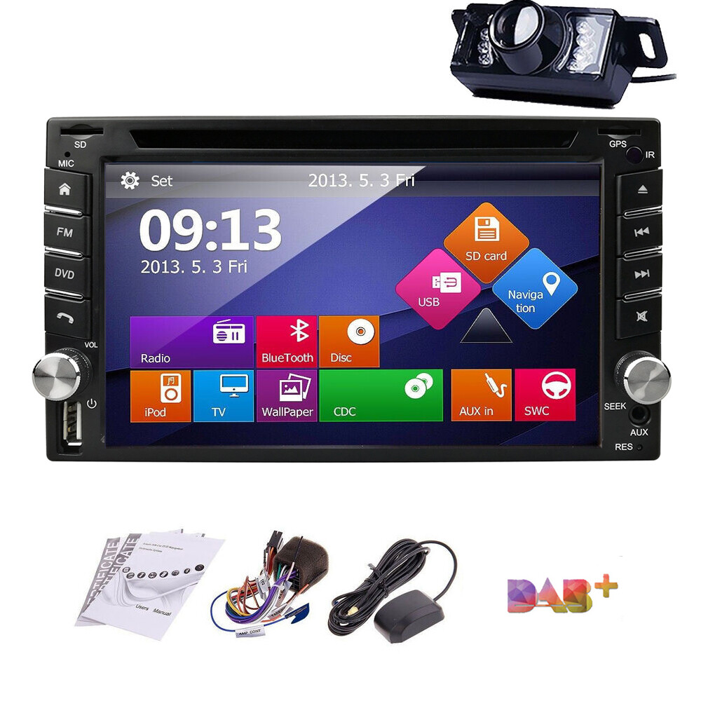 6.2" Double 2 Din In Dash Car CD DVD Player Radio Stereo GPS SAT NAV