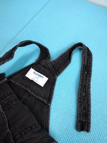 NWT Old Navy Girl's Shortalls Denim Frayed Hem Jean Romper Overall Black S 6 - 7 - Picture 5 of 7