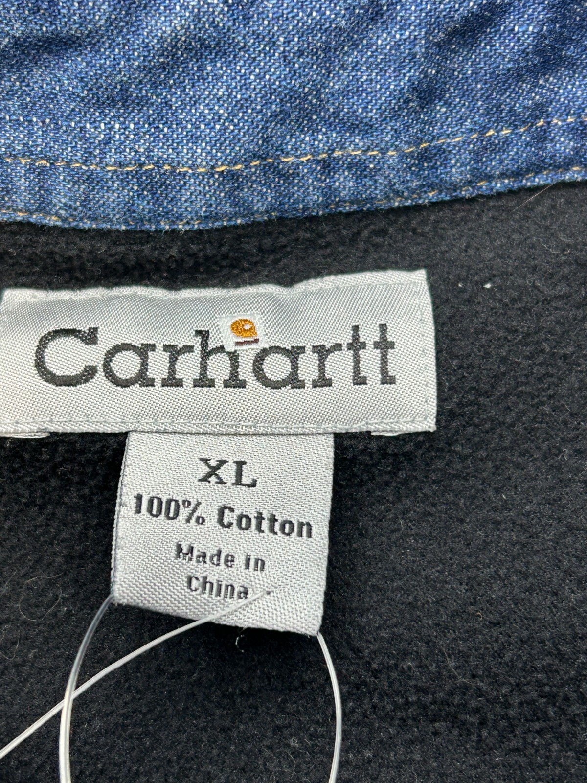 NWT Carhartt Denim Shirt JAC Fleece Lined Size X Large Regular 100% Cotton NWT