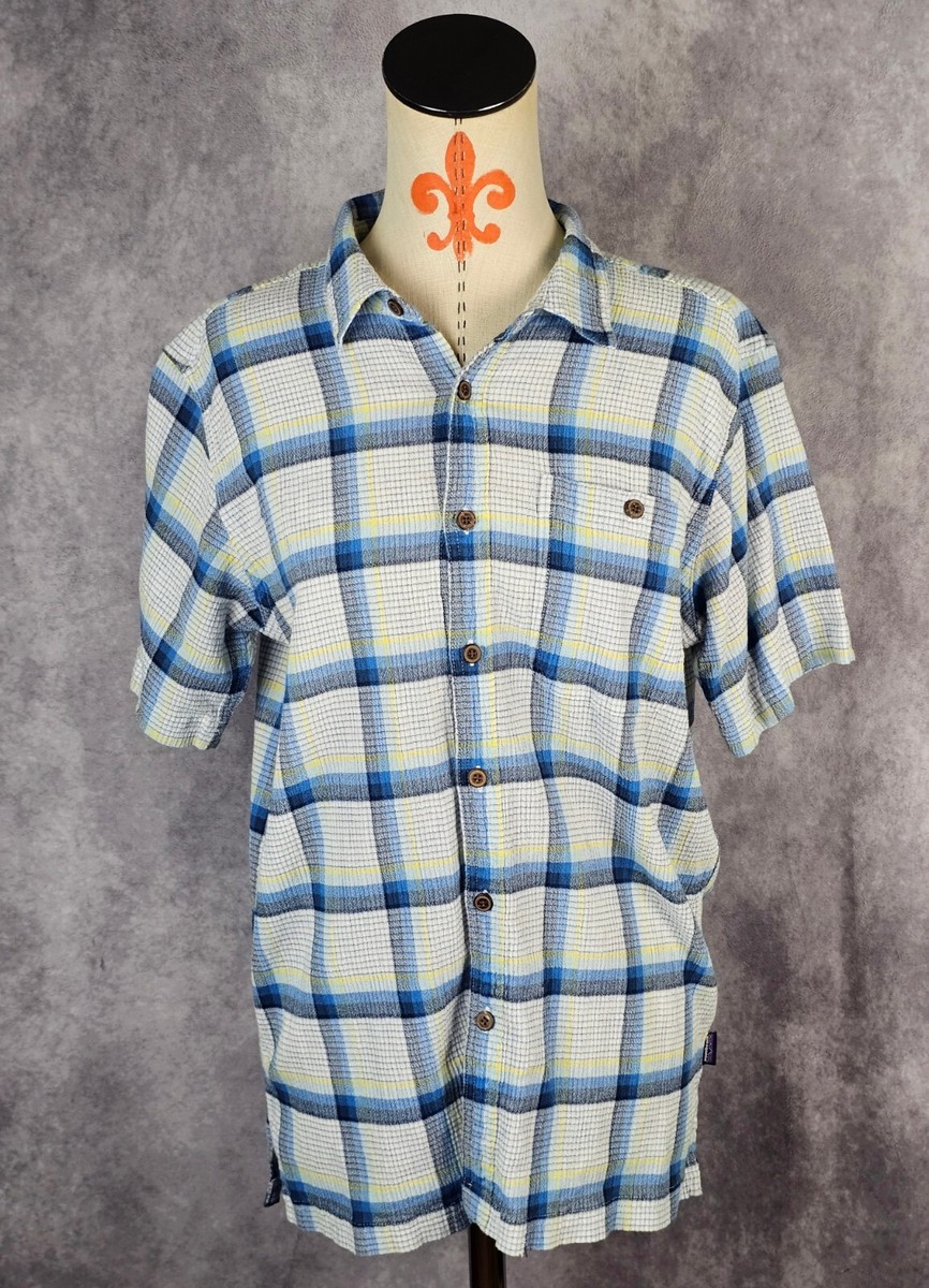 patagonia パタゴニア L/S Organic Cotton Shirt Patagonia Button Up Shirt Mens Size L Organic Cotton Stripe Short
