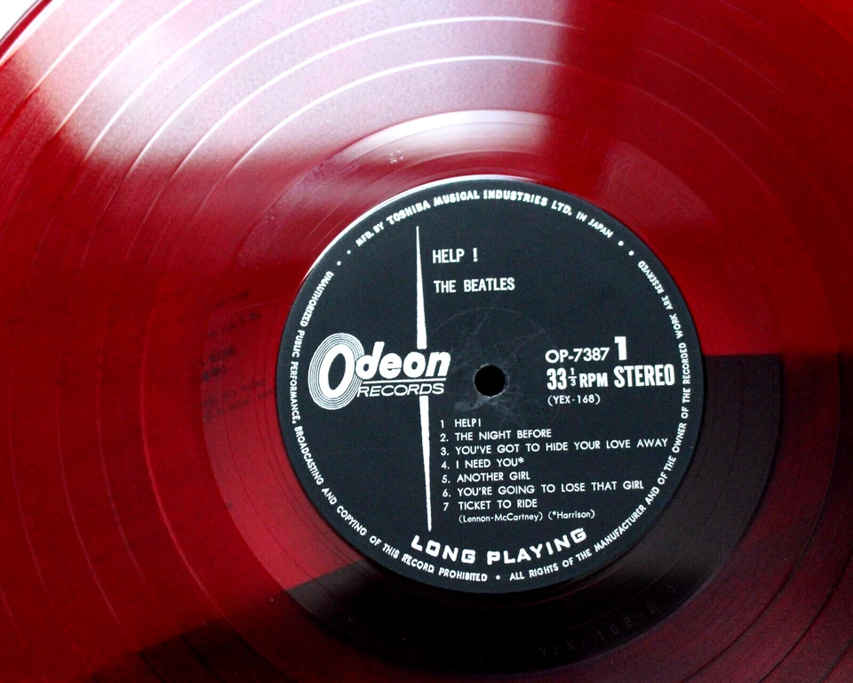 ORIGINAL 1965 RED VINYL THE BEATLES HELP LP GATEFOLD EMI ODEON JOHN LENNON - Image 2 of 4