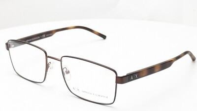 Armani Exchange AX1037 6106 Rectangle Matte Brown Unisex Eyeglasses 55mm
