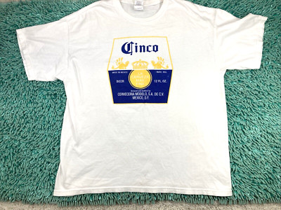 vtg corona beer t-shirt cinco adult xl