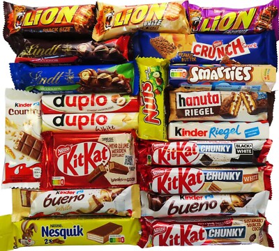 (32,19 /1kg) CAPTAIN PLAY | Snack Box mit 20 verschiedenen Schokoriegeln