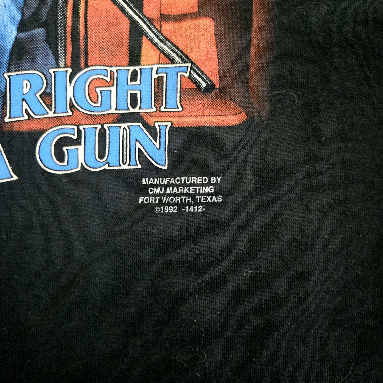 Vintage 1992 Harley Davidson 3D Emblem “I’m An American Gun Rights” T-Shirt XL image 6