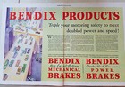 1934 Vintage BENDIX Mechanical and Power Brakes Automotive Color Original Ad