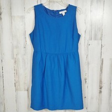 Forever 21 Dress Knee Length Sheath Solid Blue Sleeveless Women's Size Medium