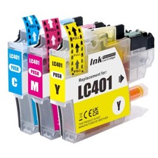 3PK CMY Ink Set  chip fits Brother LC401 MFC-J1010DW MFC-J1012DW MFC-J1170DW
