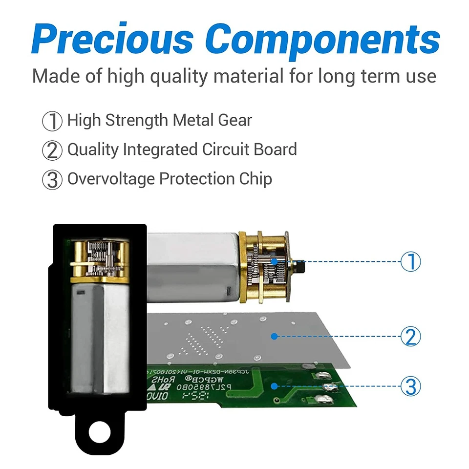 DC 12V Mini Micro Linear Actuator Stroke 0.4-4" Force 42.3 lbs High-Speed 0.2"/s - Image 2 of 4