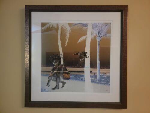 limited edition art prints signed &#034;At The Beach&#034;. Beautifully matted and framed.