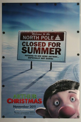 Arthur Christmas 2011 Double Sided Original Movie Poster 27" x 40"