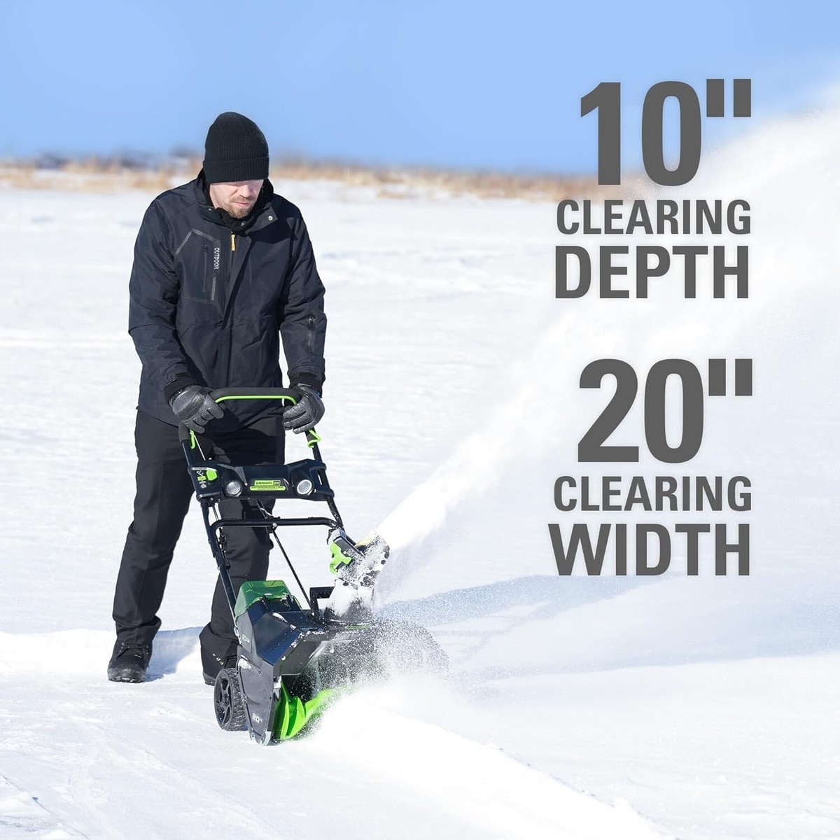 Greenworks Pro 80V 20 inch Battery Snow Blower Thrower SNB401