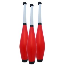 3 x Red JD Coloured Trainer Juggling Club - Quality Beginner Juggling Pin Set