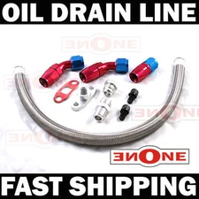 Turbo Oil Return Drain+ Feed Line + Sandwich Adapter B series Motor Swap Turbo