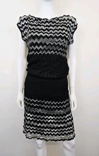 Authentic Missoni Knit Dress Black White IT 44 Uk 10 12 Us 6 8