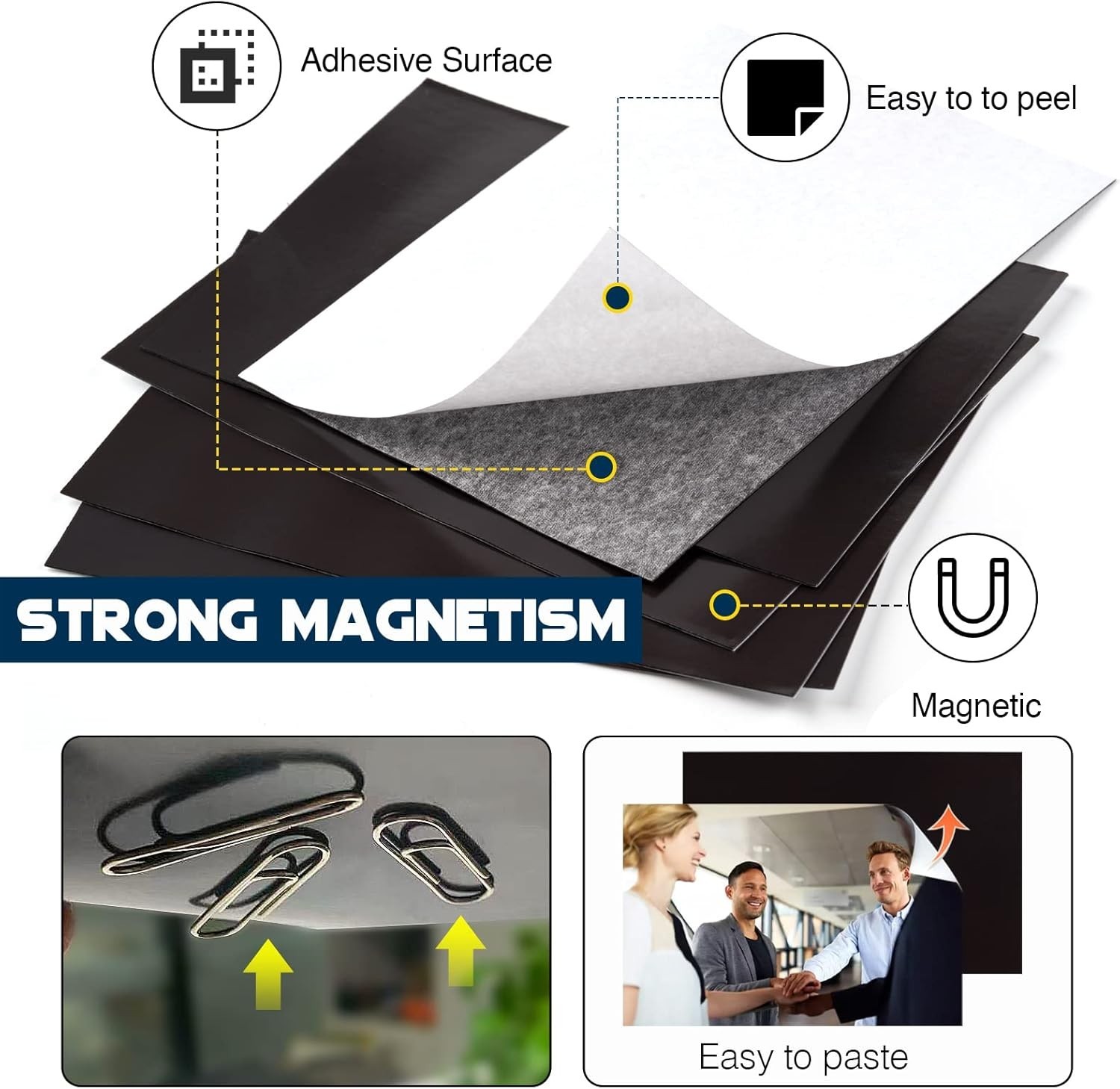 Magnet Sheets with Adhesive Backing for 4x6 PicturesBulk Pack of 96 Pieces,Ad...