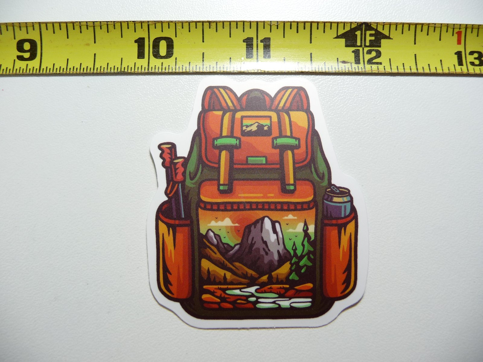 Colorful Hike Scenery Outdoor Backpack Decal Sticker for Travel Nature Vacations  