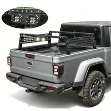 Universal 1000lbs Adjustable Pickup Truck Bed Ladder Rack Cargo Carrier W Led