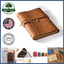 Unique Handmade Leather Journal, 260 Pages Soft Cover Travel Diary for Gifts
