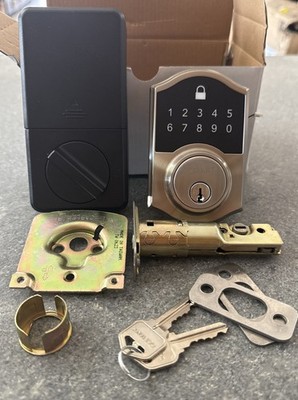 Defiant Castle Satin Nickel Compact Touch Electronic Single Cylinder Deadbolt