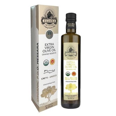 Ellora Farms, Organic Extra Virgin Olive Oil, PDO Messara, Greek, 17 oz