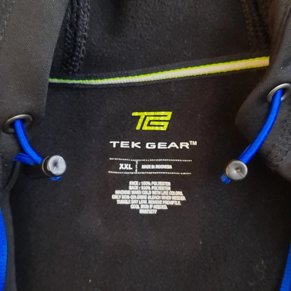 Sudadera con capucha Sport-Tek cremallera completa caparazón suave para hombre talla XXL negra azul Foto 2 de 4