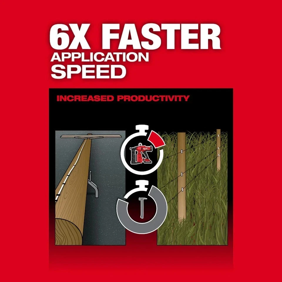 New Milwaukee 2843-20 M18 18V FUEL Li-Ion Utility Fencing Stapler - Bare Tool - Image 3 of 4