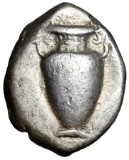 Illyria, Corcyra (Korkyra) AR Hemidrachm "Amphora / Star, Crescent" Very Rare