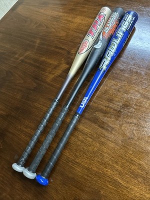 3 Aluminum Baseball Bats Louisville Slugger TPX Nike Air Barrage Rawlings 30/31 
