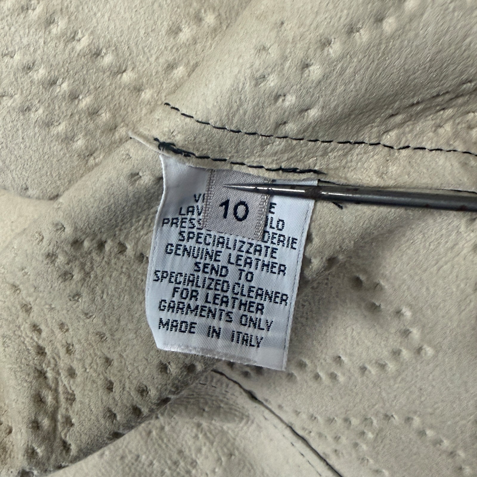 Marisa Minicucci Leather Button Front Perforated … - image 10