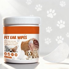 Remove Ear Mites Ear Wax Pet Care Cleaning Wipes Deodorize for Dog and Cat 60PCS