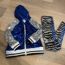 WEISSMAN CHILD GIRLS 2 PIECE COMPETITION DANCE COSTUME JACKET MEDIUM CHILD 9558