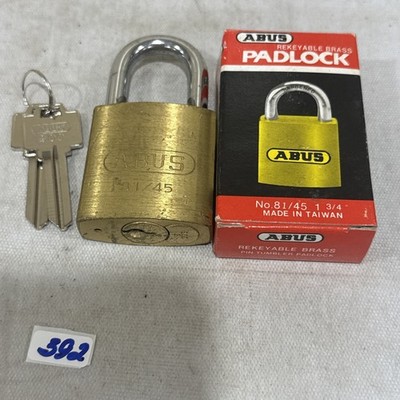 ABUS 81/45 Rekeyable Brass Padlock w/ Box & 2 Keys Read Description