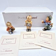 Studio Hummel Christmas Ornaments Set of 3 Porcelain 2.5" Set 2 in Box