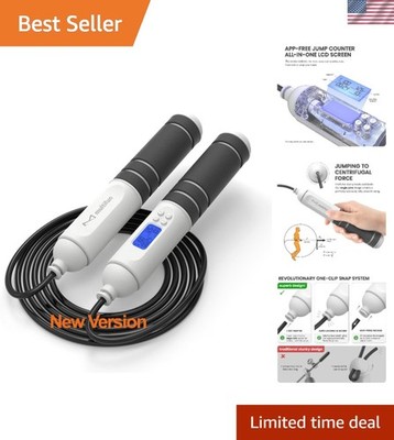 2026 Evolution Digital Jump Rope with Smart Counter for Fitness & Weight Loss