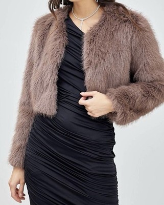 DO+BE hailey faux fur jacket in mink size large