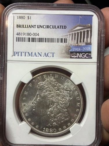 1880 P NGC BU MORGAN SILVER DOLLAR High Grade 64/65 Min Nice White Obv + Rev