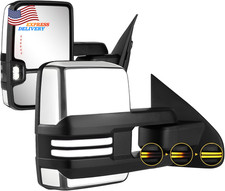 Towing Mirrors Chrome Switchback for 2014-2018 Chevy Silverado GMC Sierra NEW US
