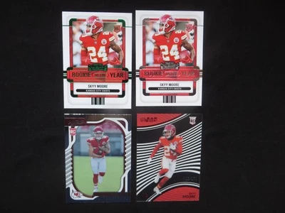 4x 2022 Panini NFL - Skyy Moore - ROOKIE RC - Clearly #'d /199 - Chiefs - Bild 1 von 2