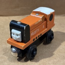 Rusty Diesel 1994 Round Magnets Thomas Friends Wooden Railway Train Tank Vtg